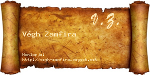 Végh Zamfira névjegykártya